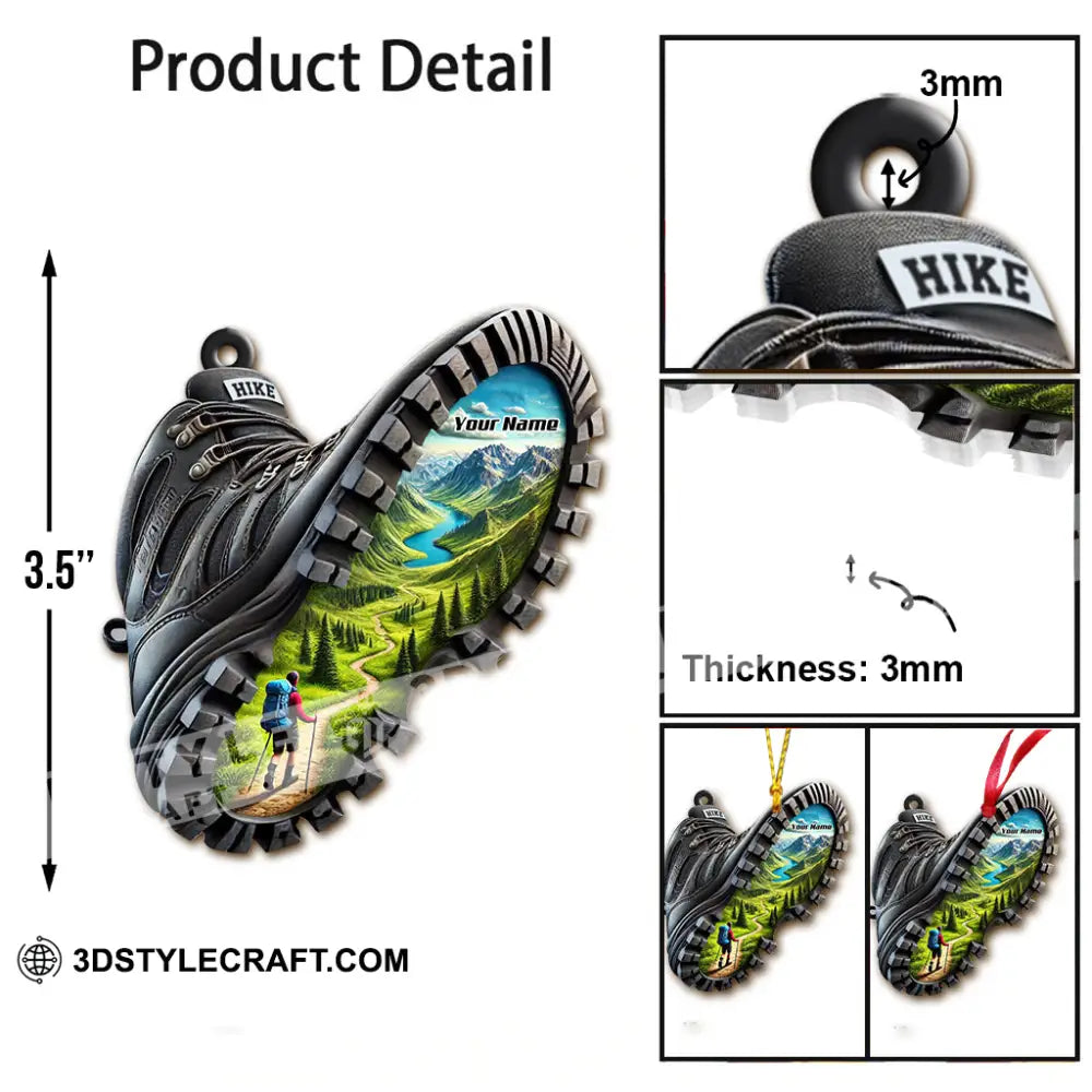 Custom Name Hiking Ornament Lover Christmas Decoration