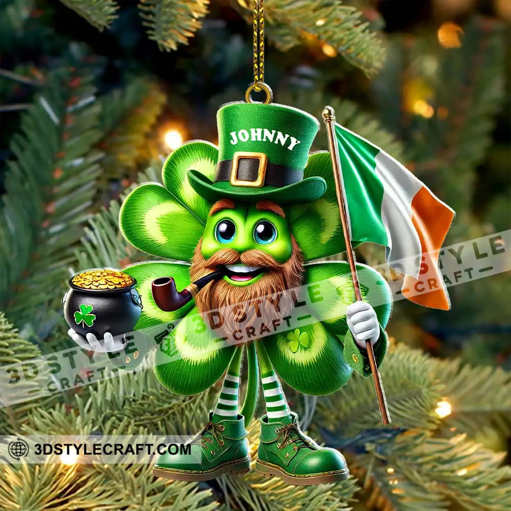 Custom Name Ireland Ornament Lover Christmas Gift