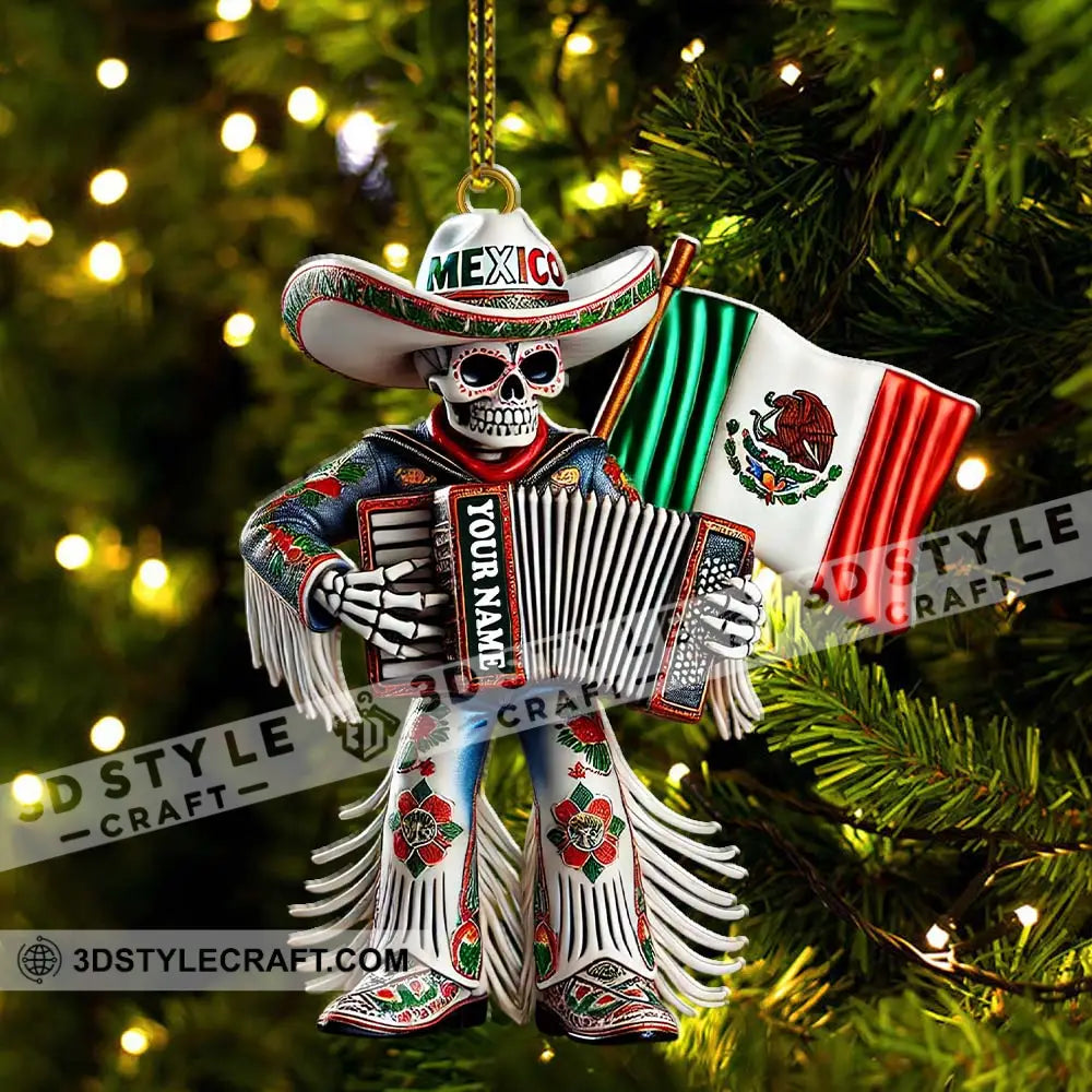 Custom Name Mexico Ornament Christmas Gift For Mexican