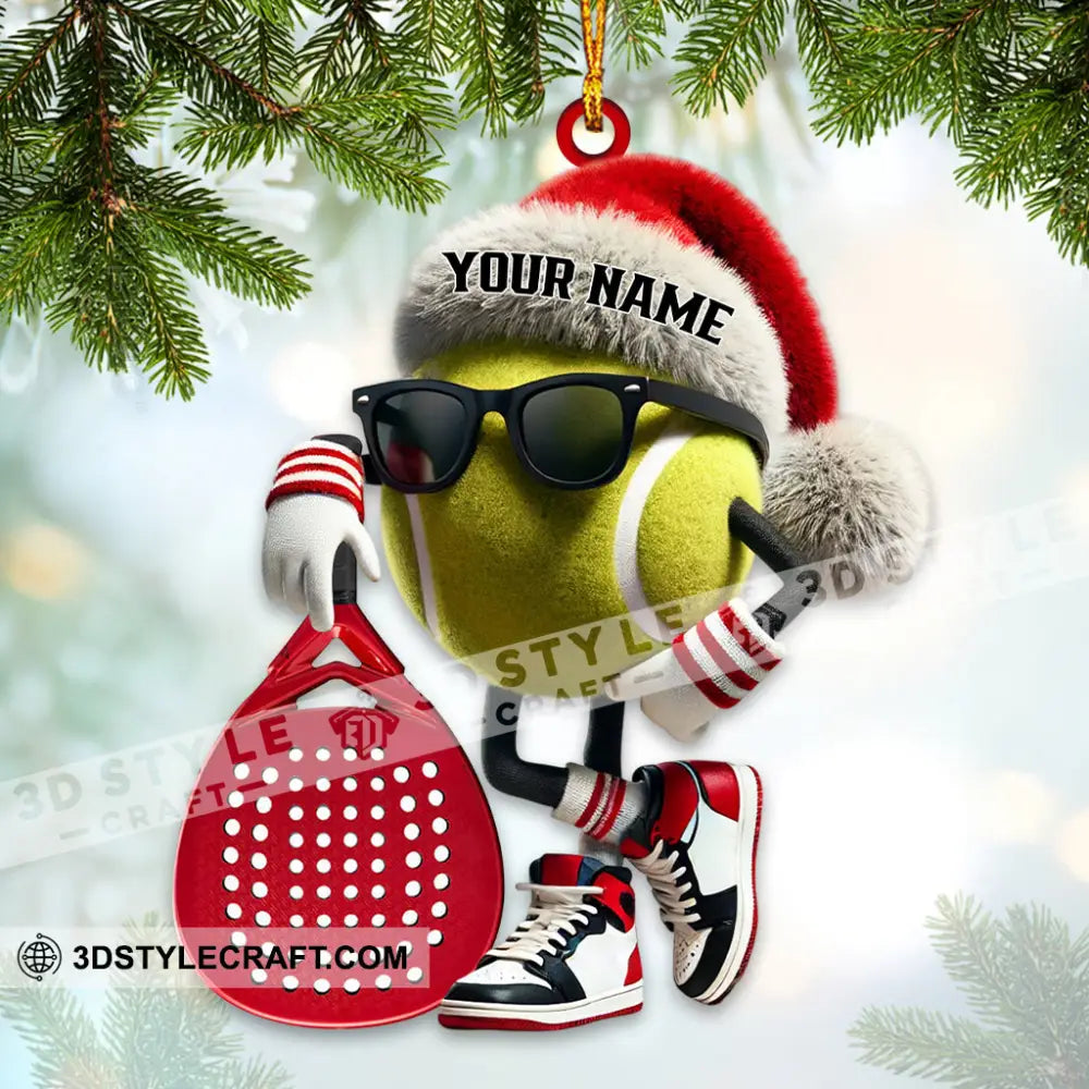 Custom Name Padel Ornament Christmas Gift For Lover