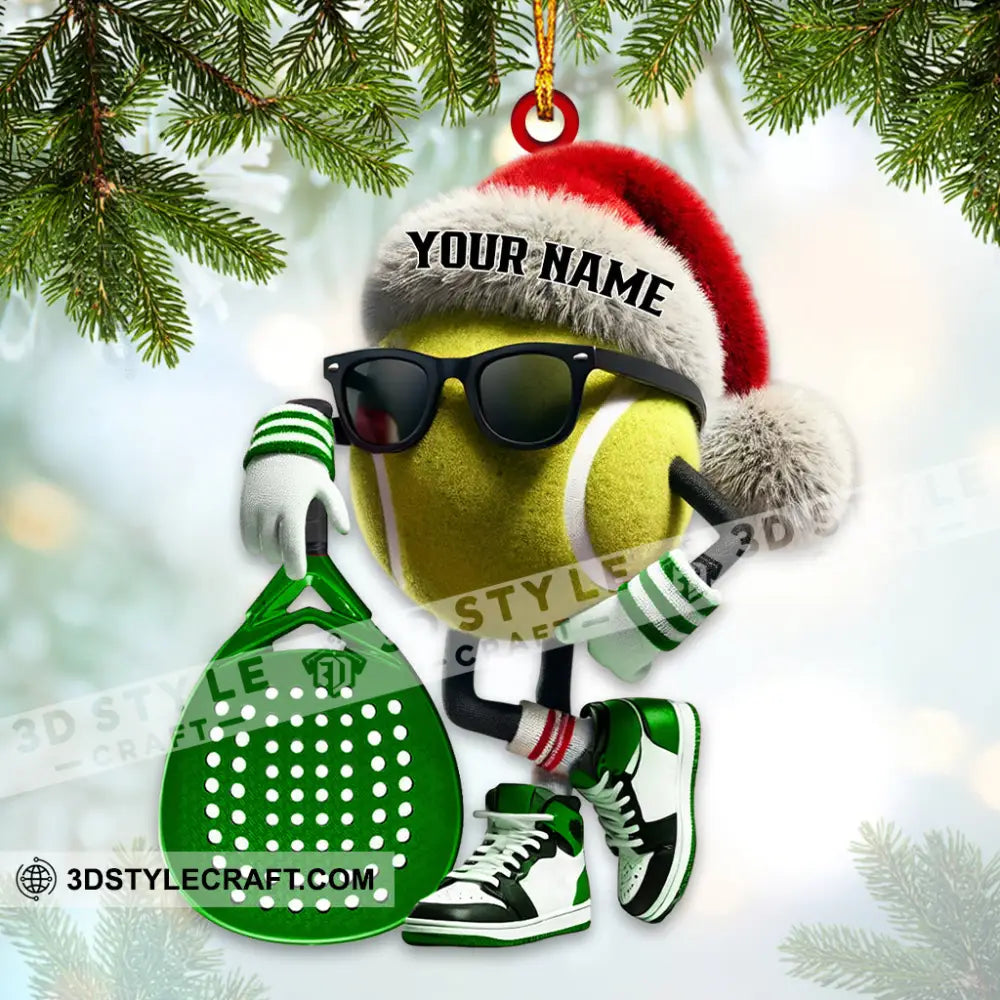 Custom Name Padel Ornament Christmas Gift For Lover 3.54’’ / 1
