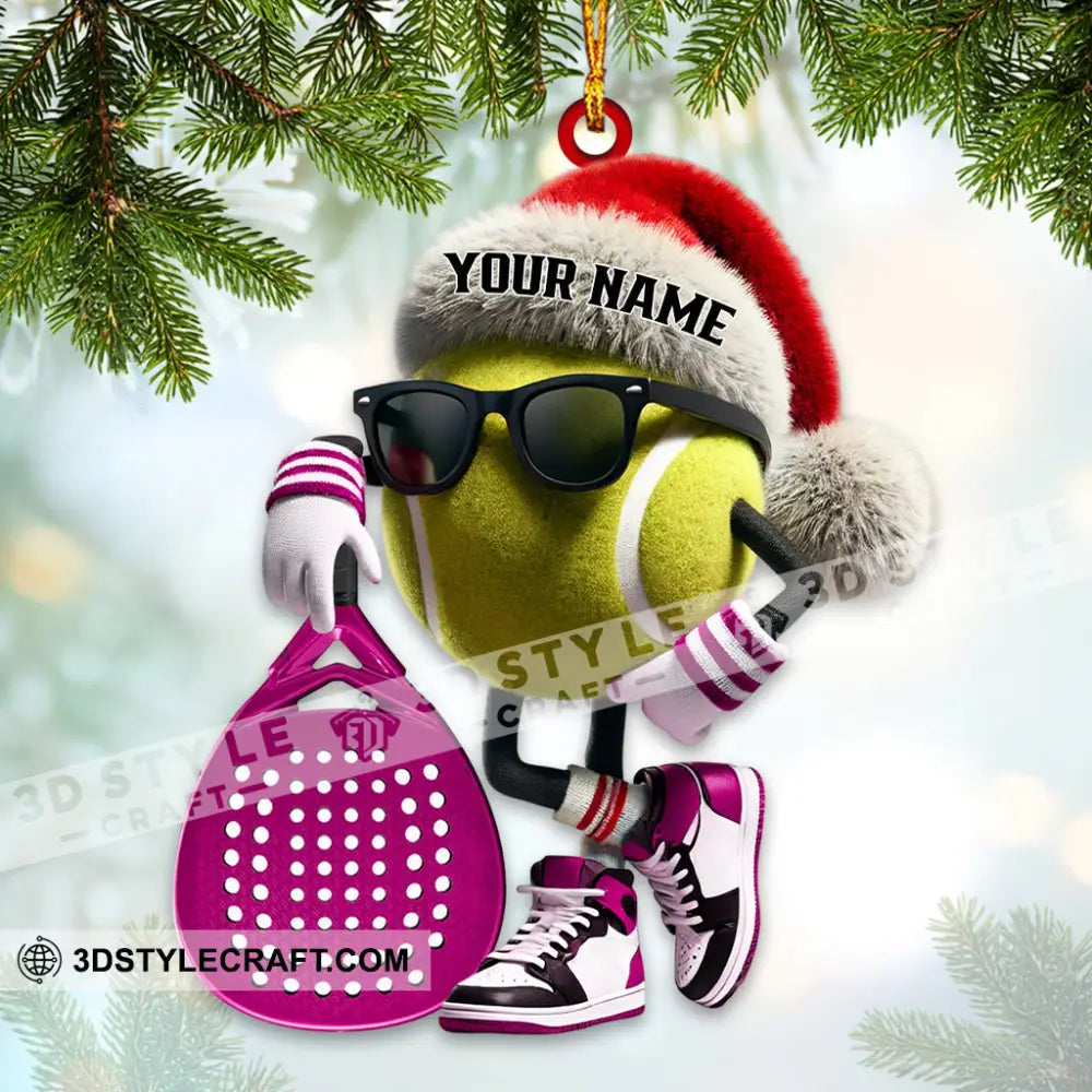 Custom Name Padel Ornament Christmas Gift For Lover