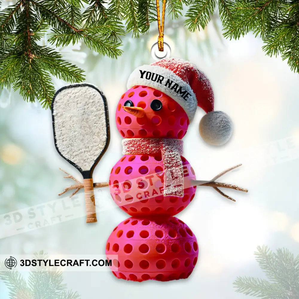 Custom Name Pickle Ball Ornament Christmas Gift Decoration