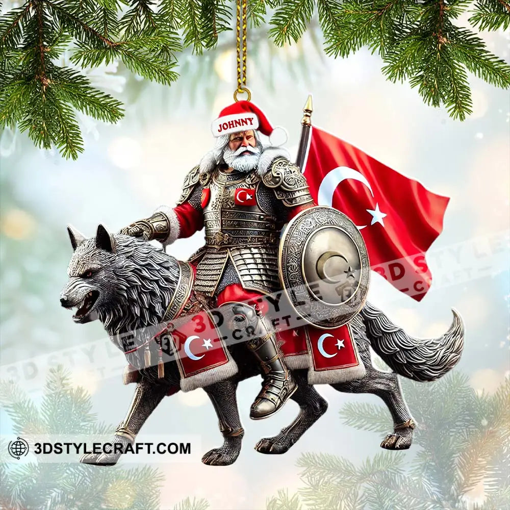 Custom Name Turkey Ornament Lover Christmas Gift 3.54’’ / 1