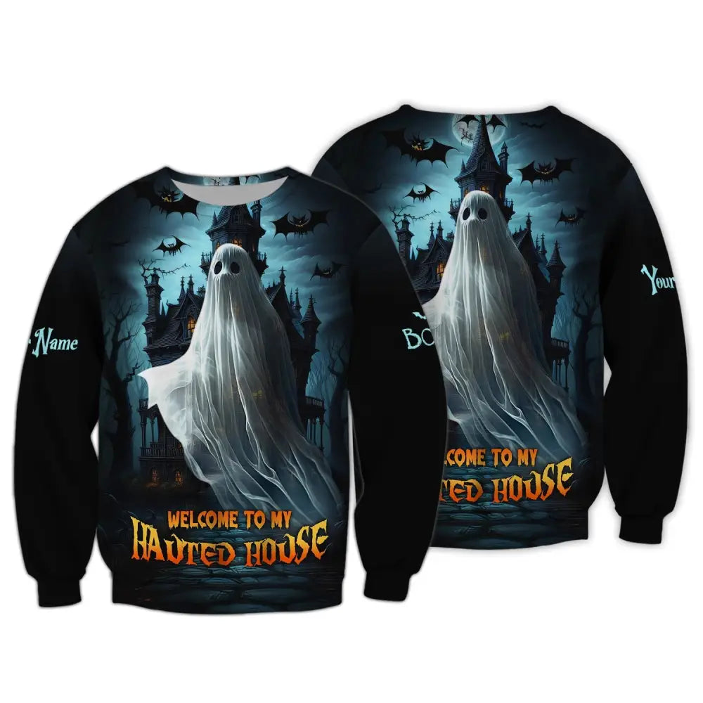 Custom Unisex Shirt Halloween T-Shirt Hoodie For Long Sleeve / S