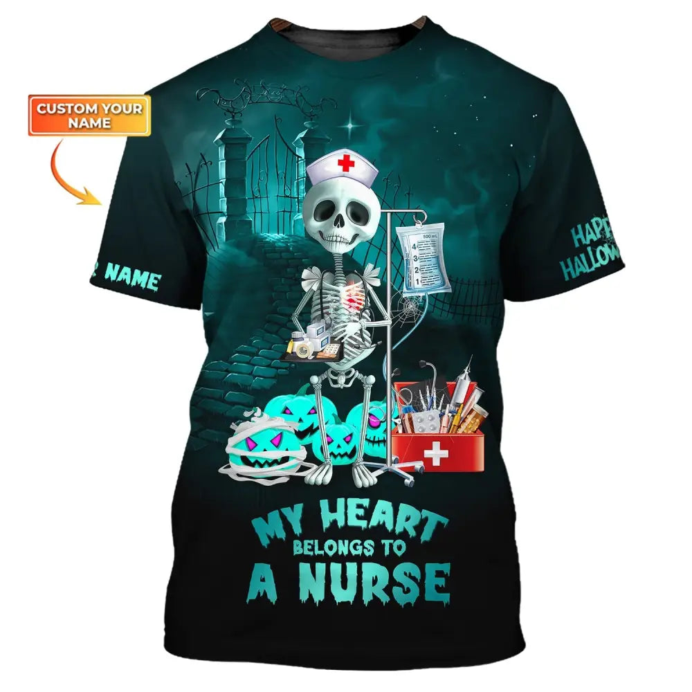Custom Unisex Shirt Nurse Halloween T-Shirt Hoodie For / S