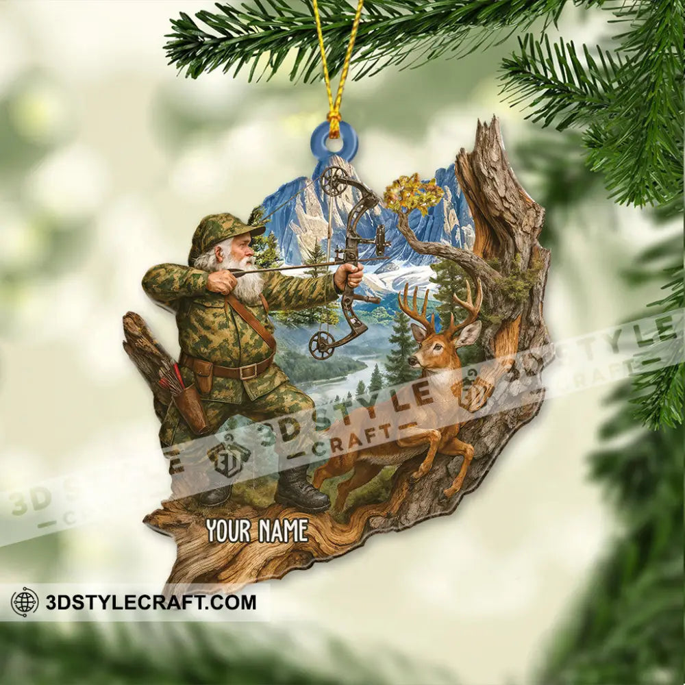 Deer Hunting Santa Home Decor Christmas Ornament Personalized Ornament Ornament