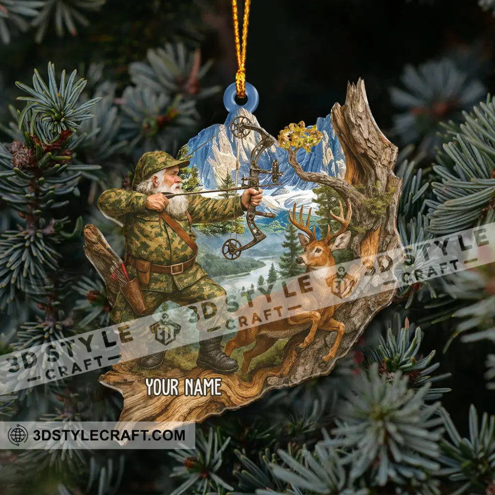 Deer Hunting Santa Home Decor Christmas Ornament Personalized Ornament Ornament