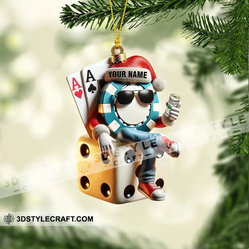 Dice Home Decor Christmas Ornament Personalized