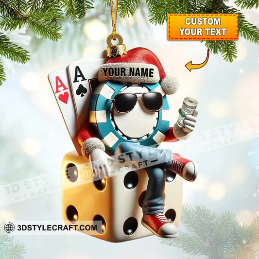 Dice Home Decor Christmas Ornament Personalized 3.54’’ / 1