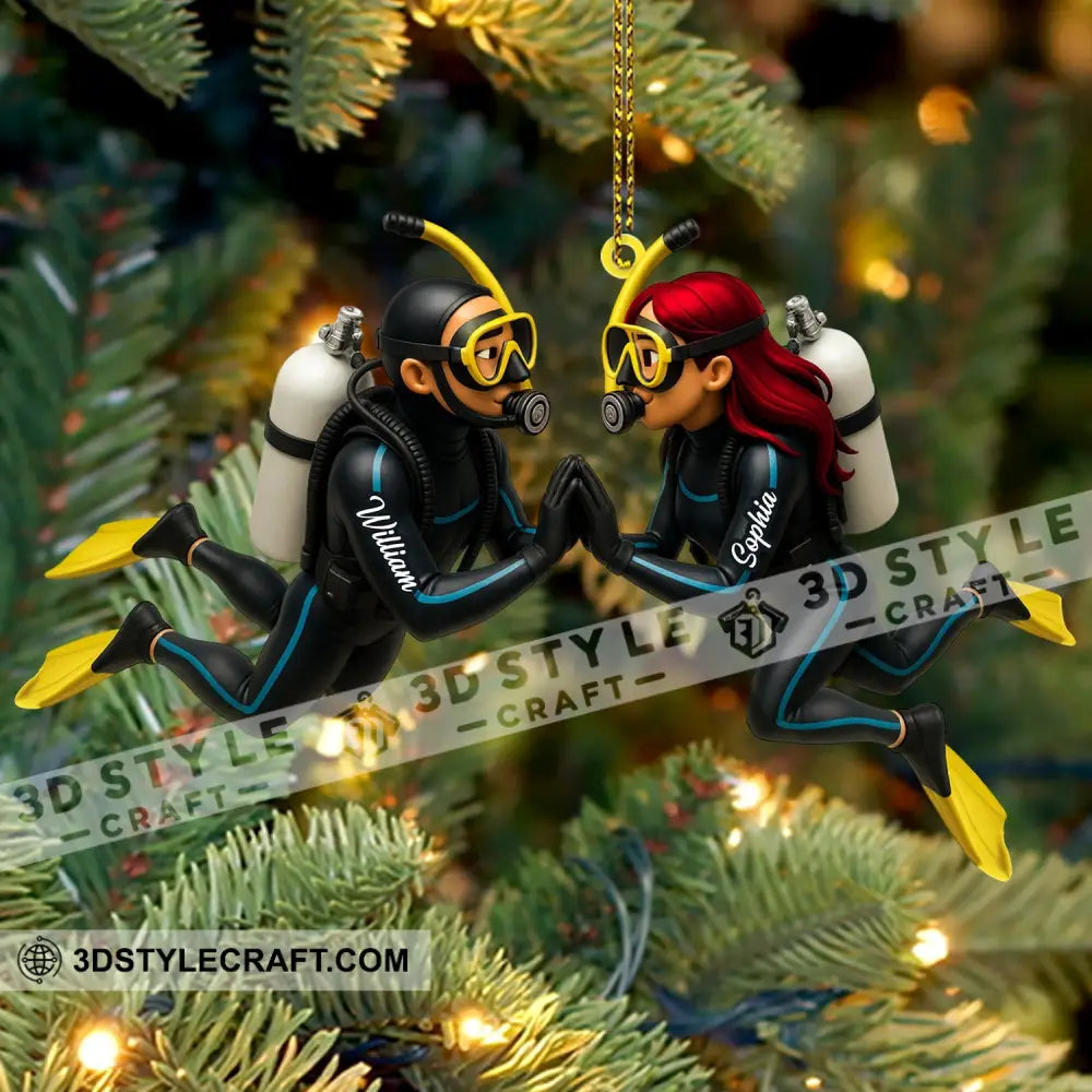 Diver Home Decor Christmas Ornament Personalized Ornament Ornament