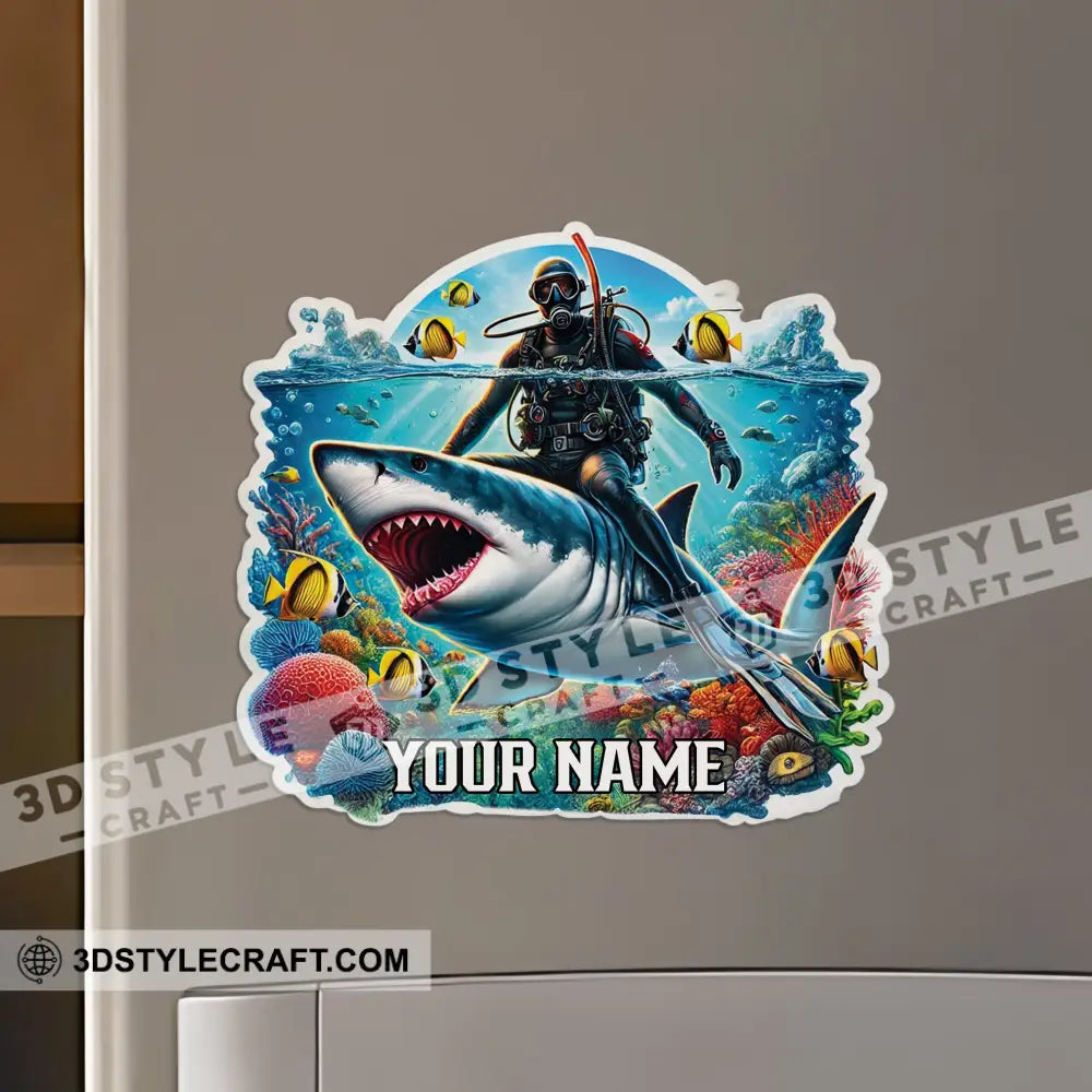 Diving Fridge Magnet - Personalized