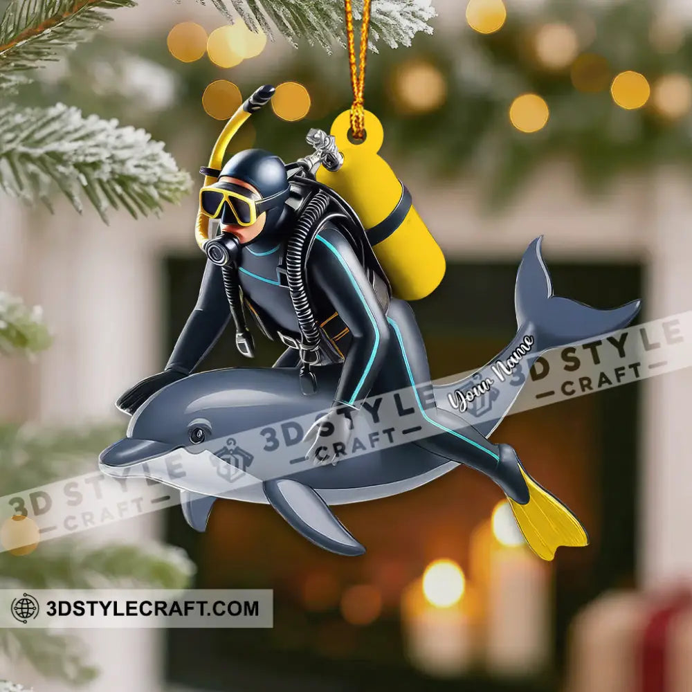 Diving Lover Home Decor Christmas Ornament Personalized Ornament Ornament
