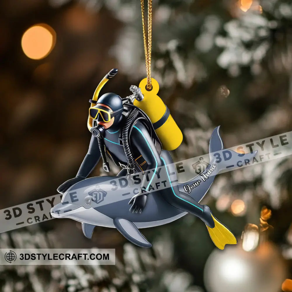 Diving Lover Home Decor Christmas Ornament Personalized Ornament Ornament