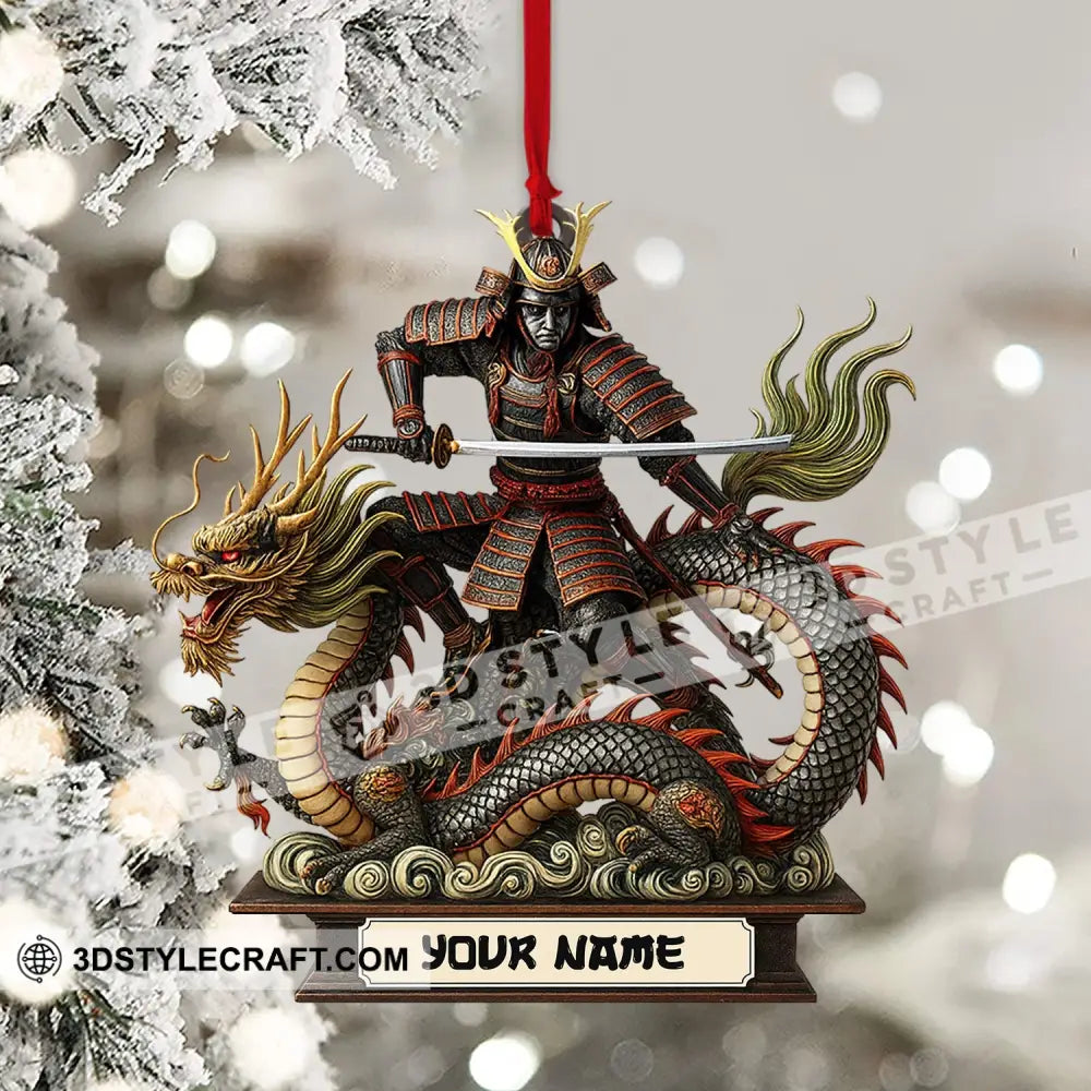 Dragon Samurai Home Decor Christmas Ornament Personalized Ornament Ornament
