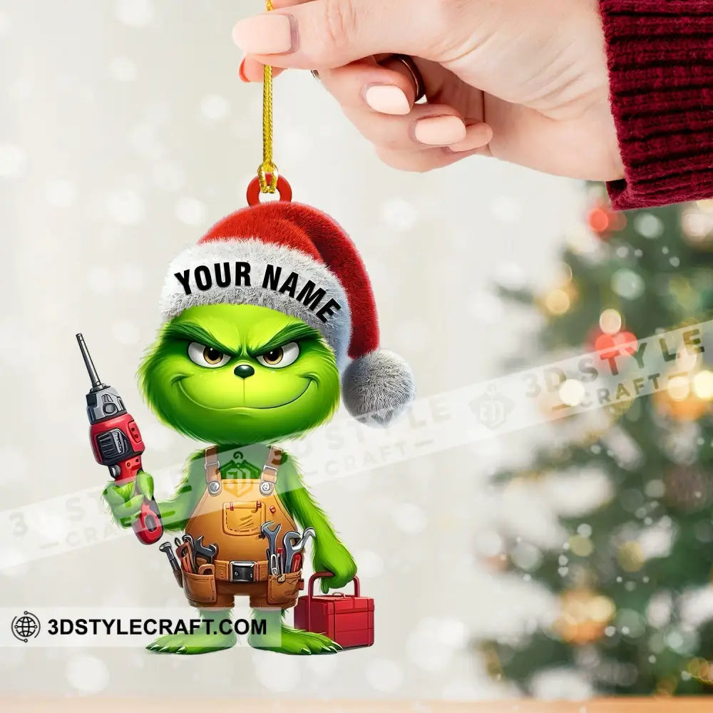 Elf Repairman Decor Christmas Ornament Personalized