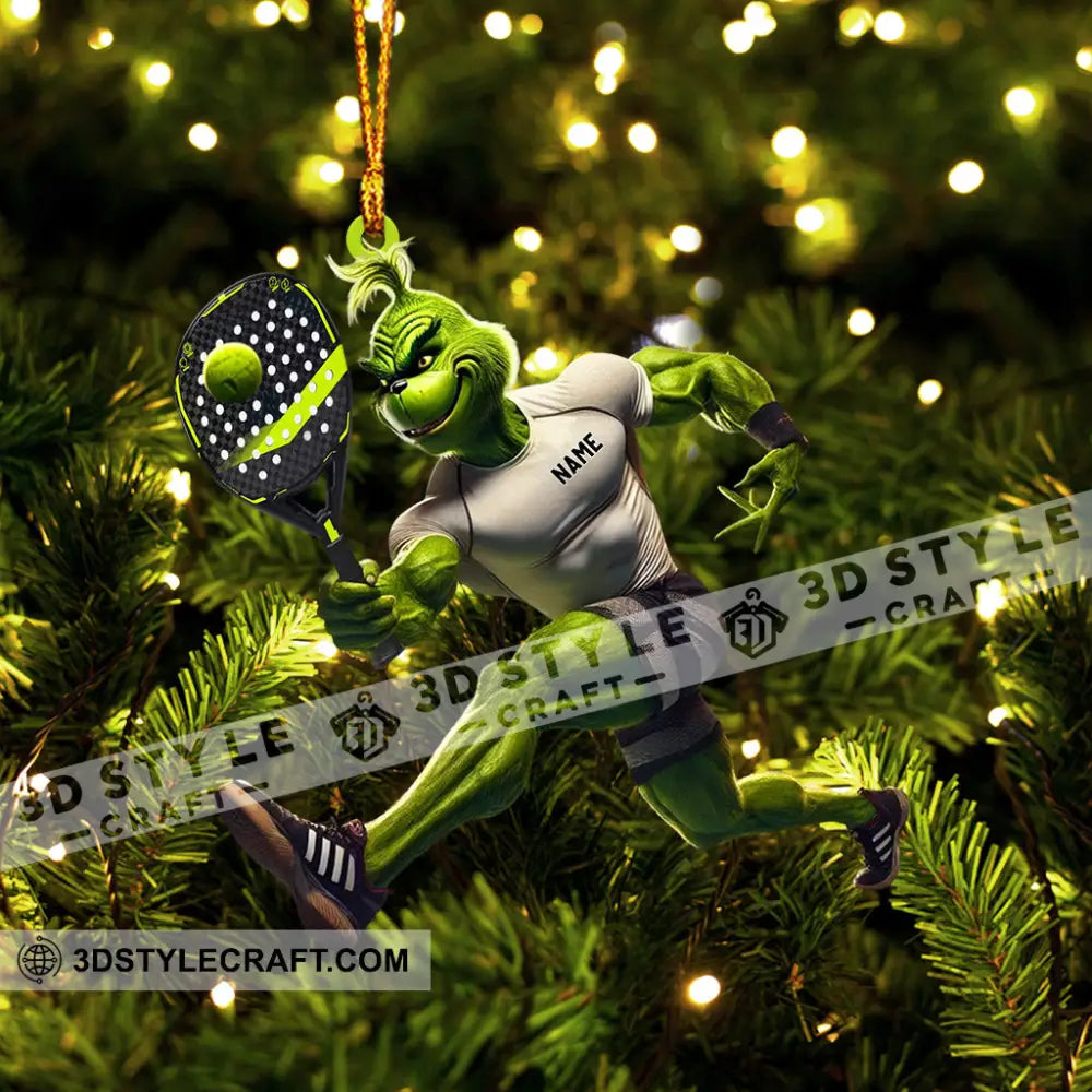 Elf Tennis Player Home Decor Christmas Ornament Personalized