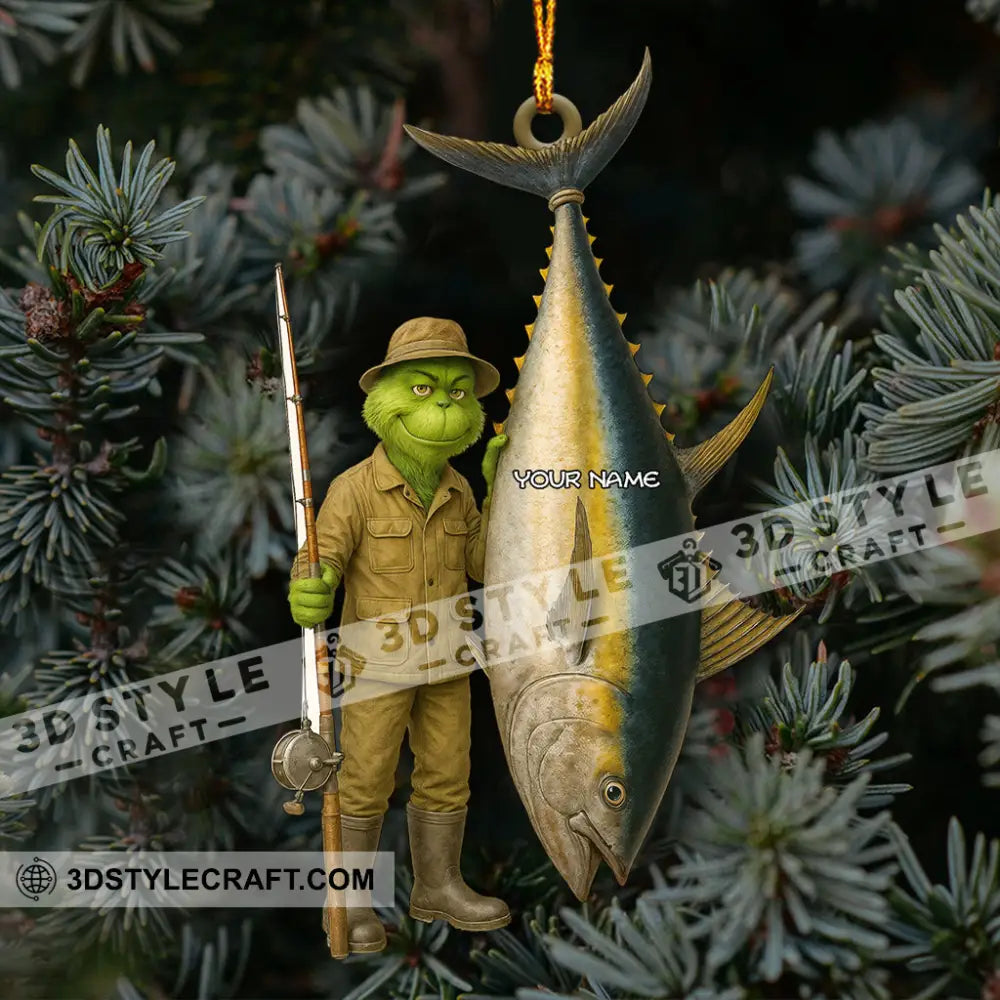 Fishing Lover Home Decor Christmas Ornament Personalized Ornament Ornament