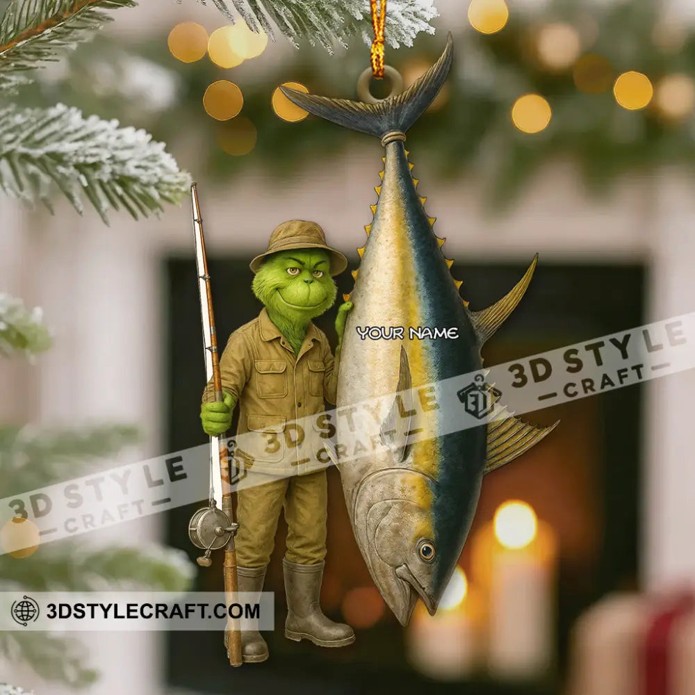 Fishing Lover Home Decor Christmas Ornament Personalized Ornament Ornament