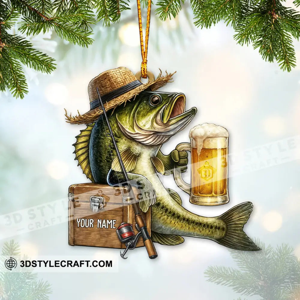 Fishing Lover Home Decor Christmas Ornament Personalized Ornament Ornament