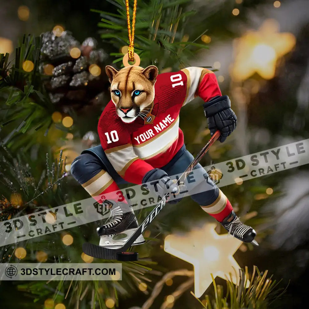 Florida Panthers Orn Hockey Christmas Ornament Personalized