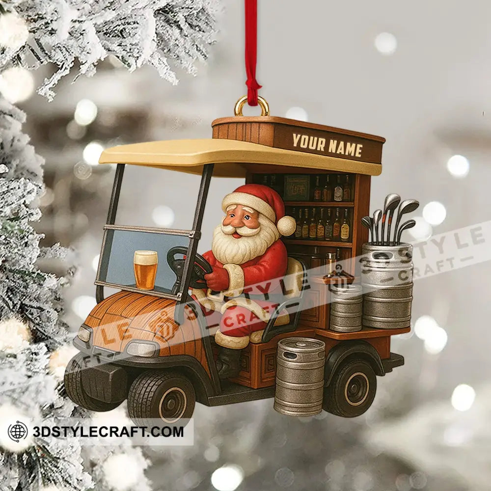 Golf Santa Home Decor Christmas Ornament Personalized Ornament Ornament
