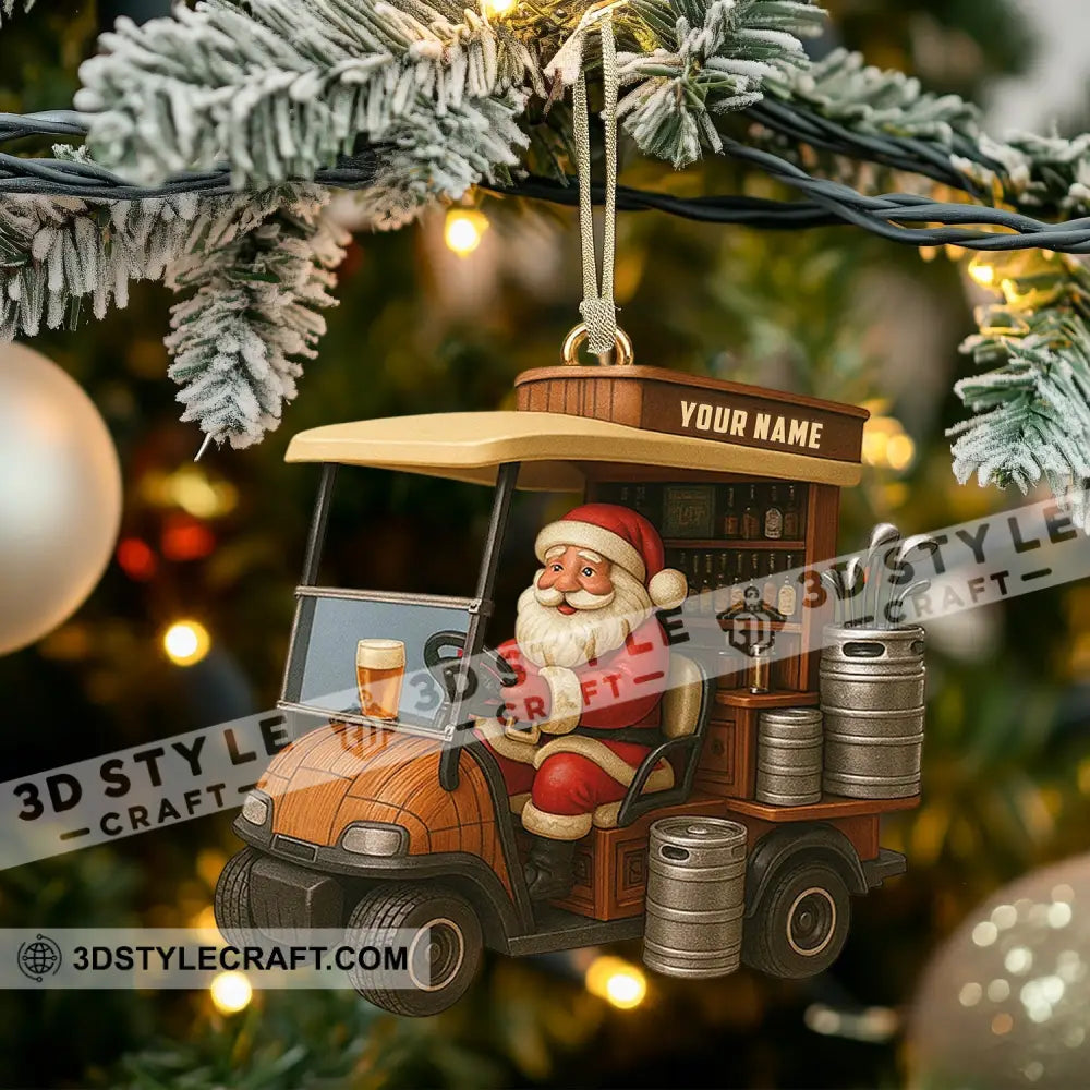 Golf Santa Home Decor Christmas Ornament Personalized Ornament Ornament