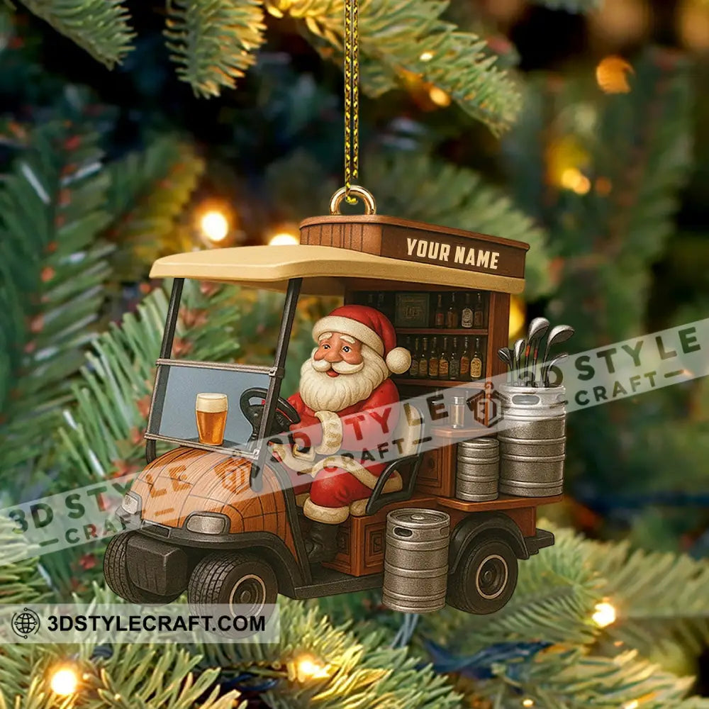 Golf Santa Home Decor Christmas Ornament Personalized Ornament Ornament