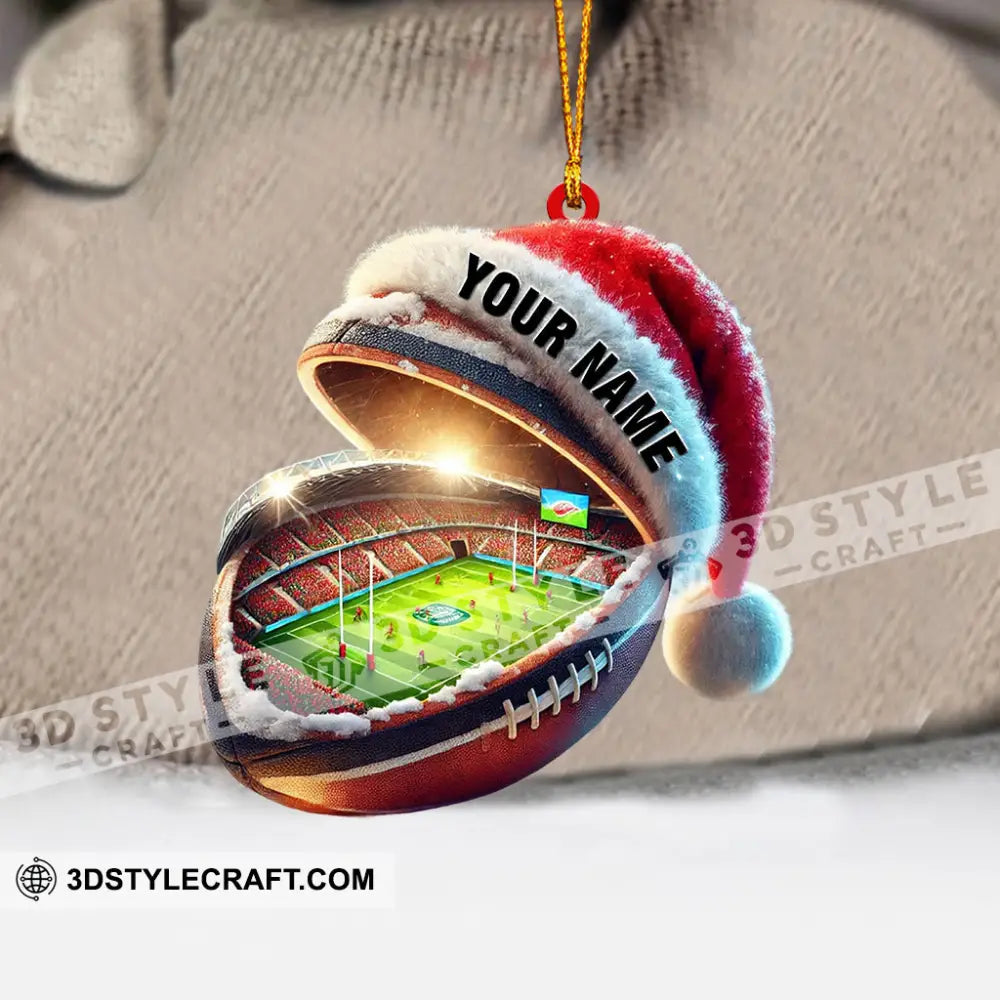 Gridiron Football Stadium Home Decor Christmas Ornament Personalized