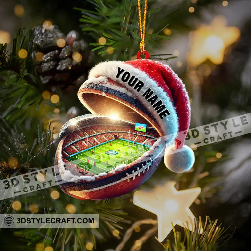 Gridiron Football Stadium Home Decor Christmas Ornament Personalized