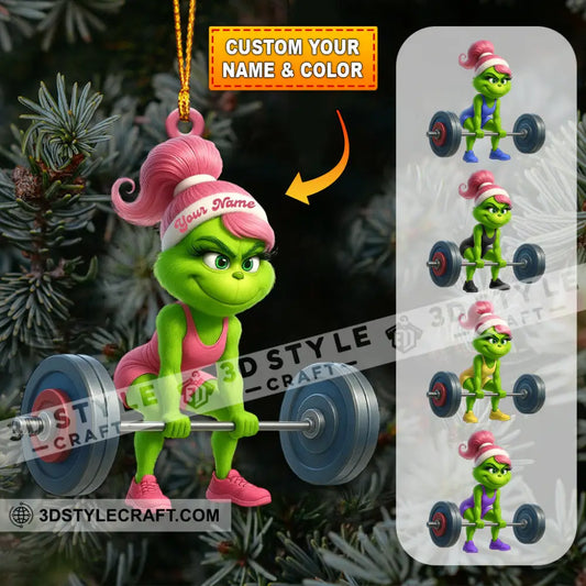 Gym Girl Home Decor Christmas Ornament Personalized Ornament 3.54’’ / 1 Ornament Ornament
