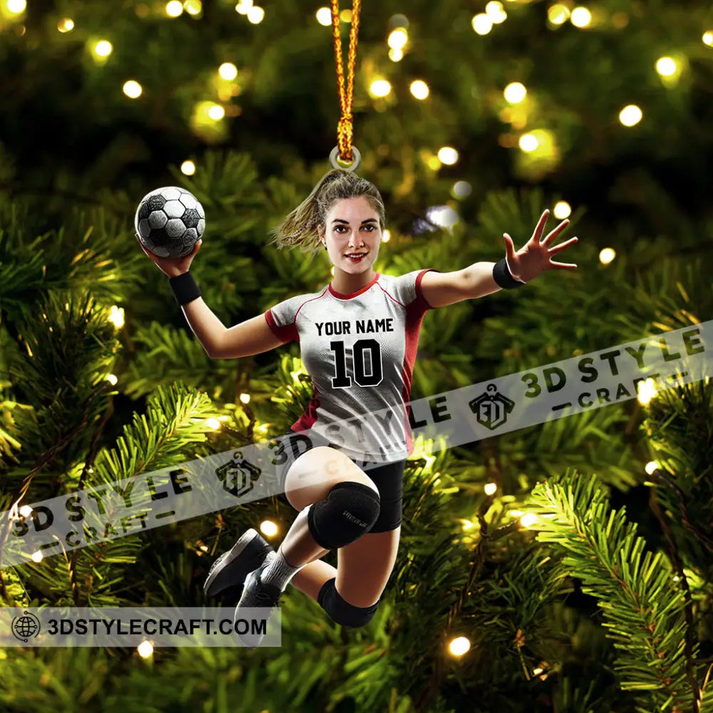 Handball Woman Decor Christmas Ornament Personalized