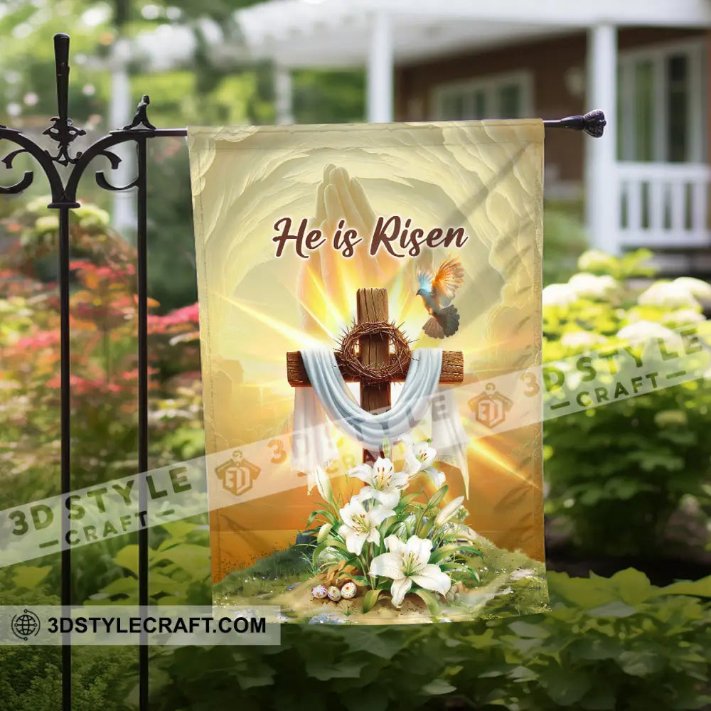 Jesus is Risen Flag Garden 12x18 inch / 30x45 Cm / Packing: Only Flag Flag