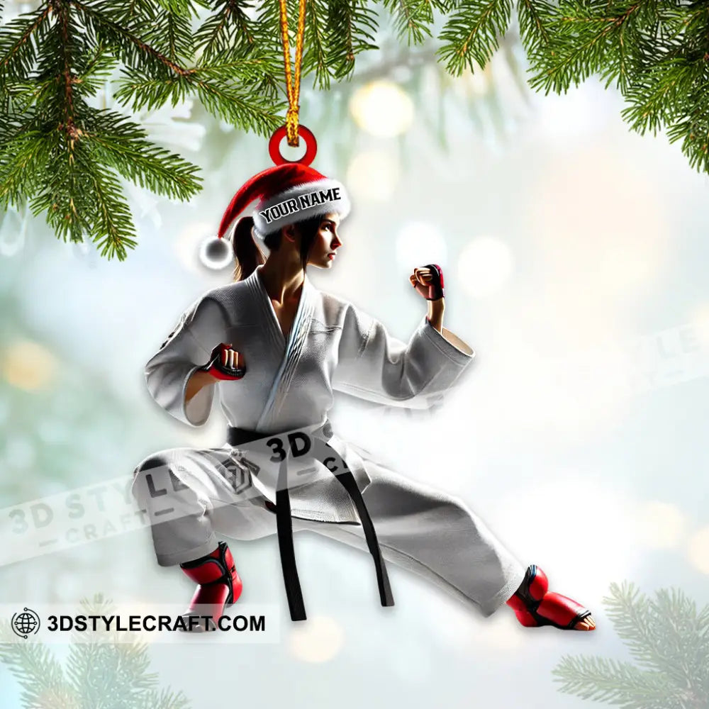 Karate Christmas Home Decor Ornament Personalized