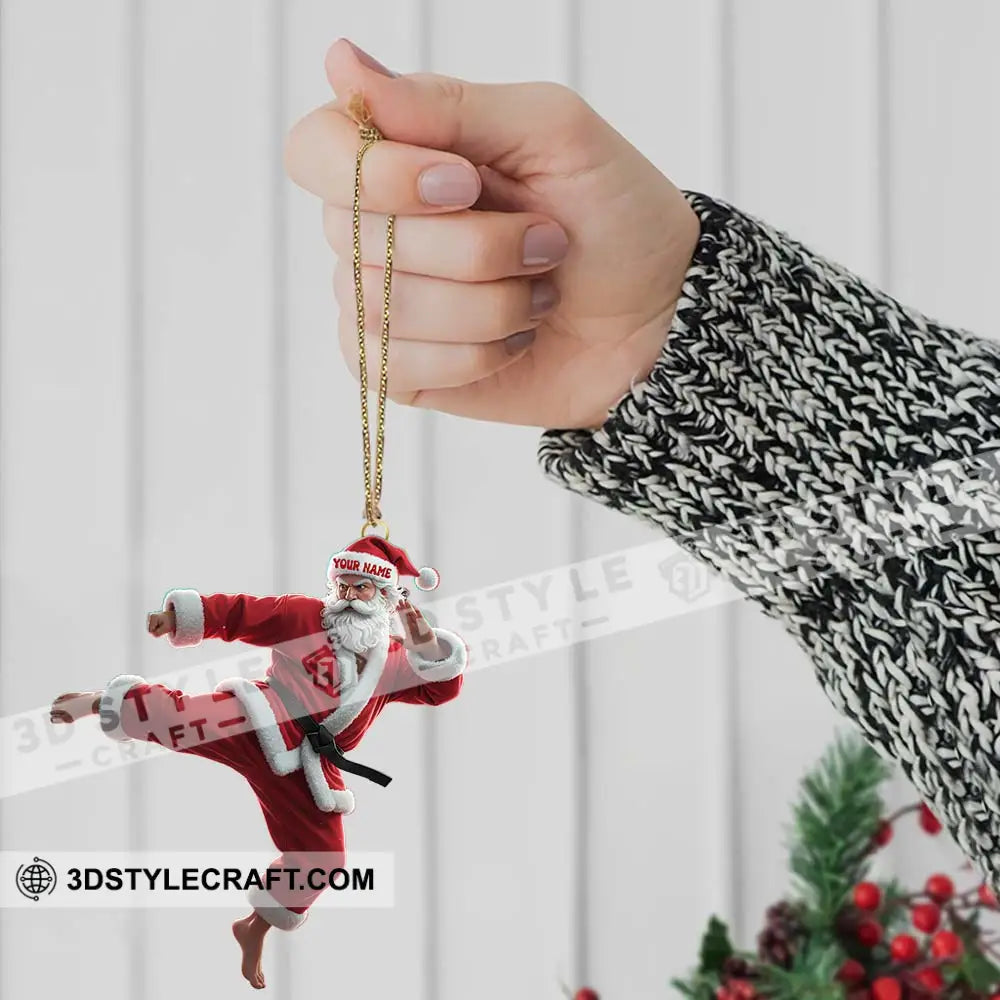 Karate Santa Home Decor Christmas Ornament Personalized Ornament Ornament