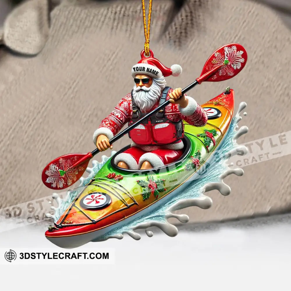 Kayak Christmas Home Decor Ornament Personalized
