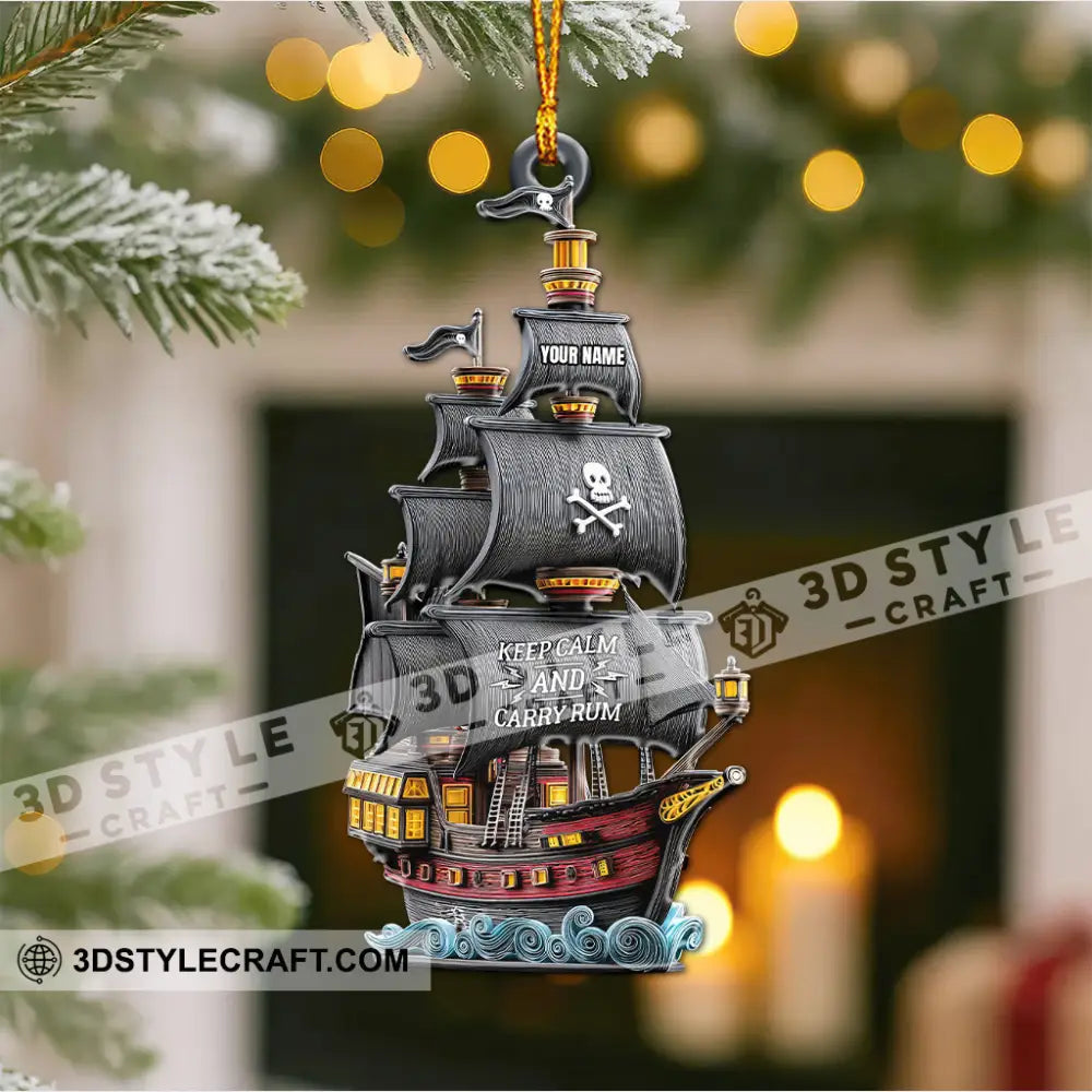 Keep Calm And Carry Rum Home Decor Christmas Ornament Personalized Ornament Ornament