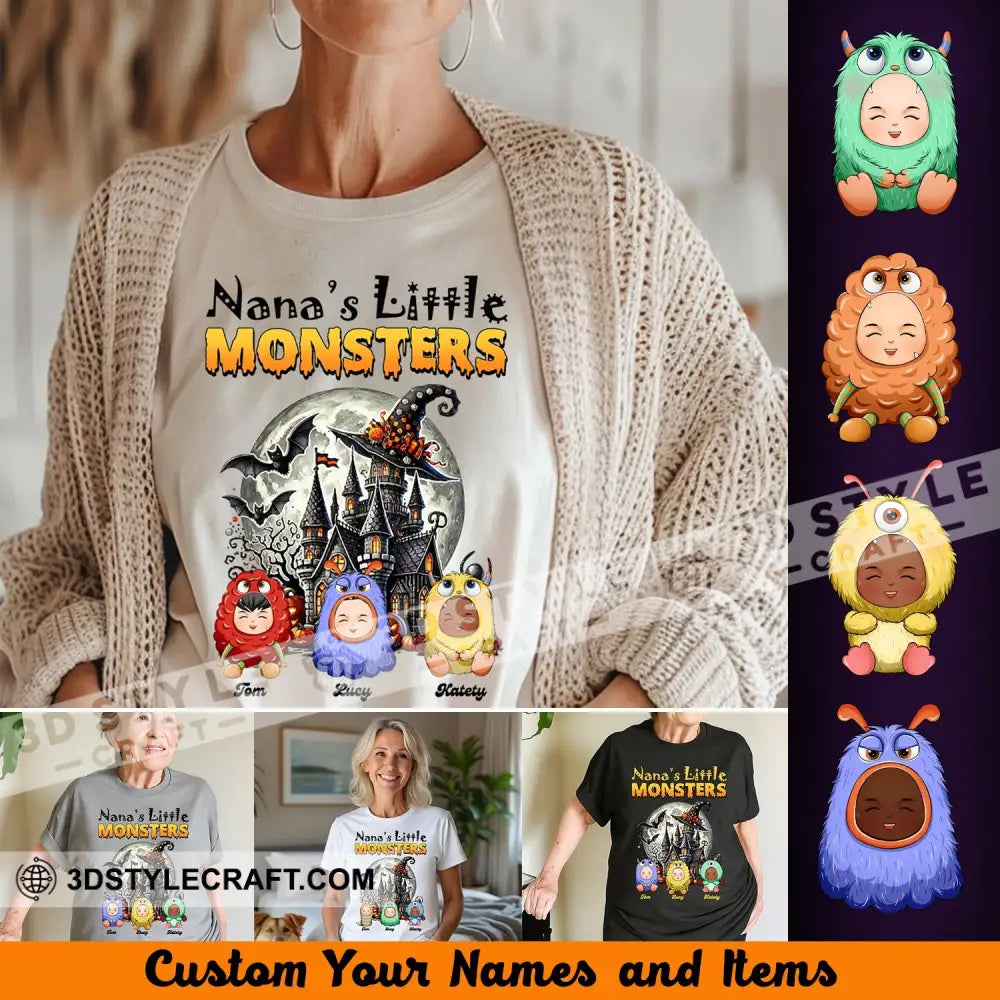 Kid And Adult T Shirt Custom Nana Of The Monsters T Shirt Halloween Collectible Gift Kid T shirt / Black / XS Apparel