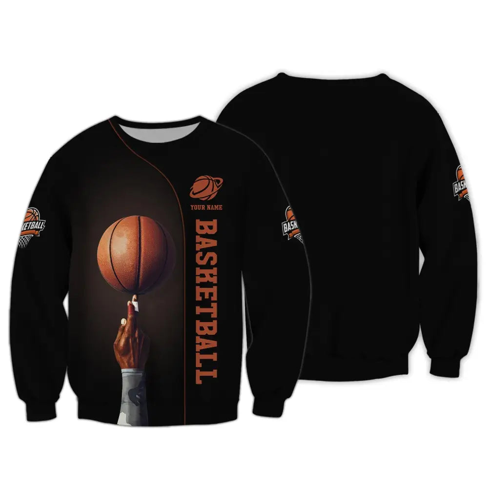 Man Shirt Basketball Custom Name T-Shirt Clothing Gift For Player Long Sleeve / S