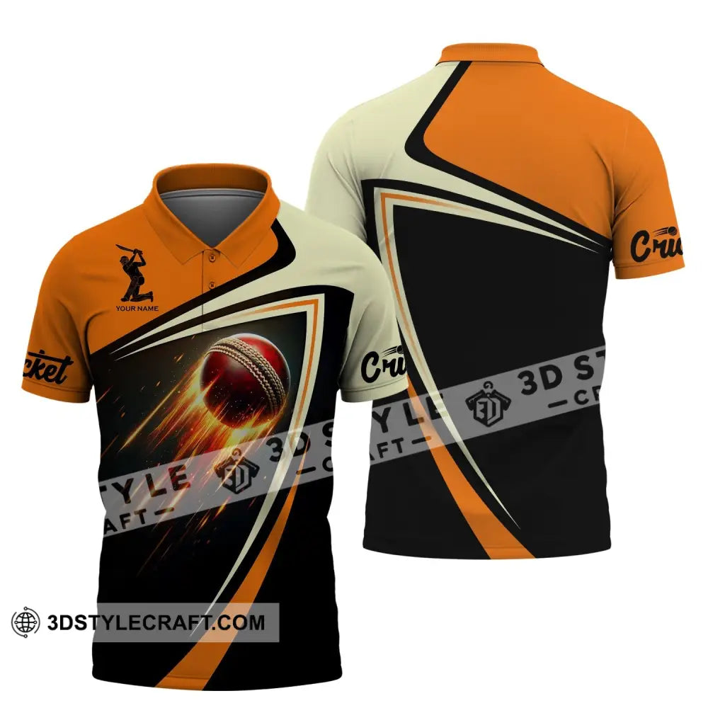 Man Shirt Custom Name Cricket T-Shirt Gift For Lover Clothing Polo / S