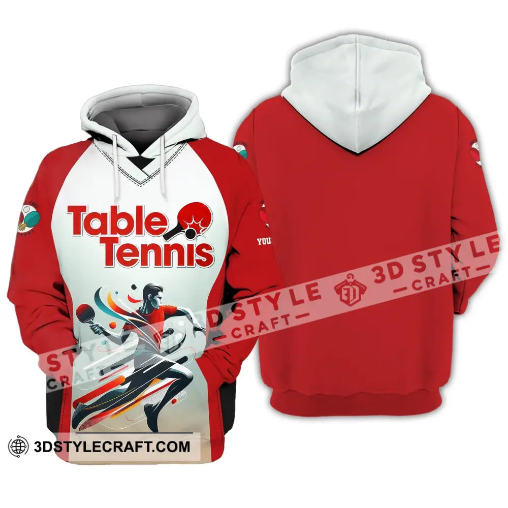 Man Shirt Custom Name Table Tennis Polo Long Sleeve Gift For Lover Hoodie / S T-Shirt