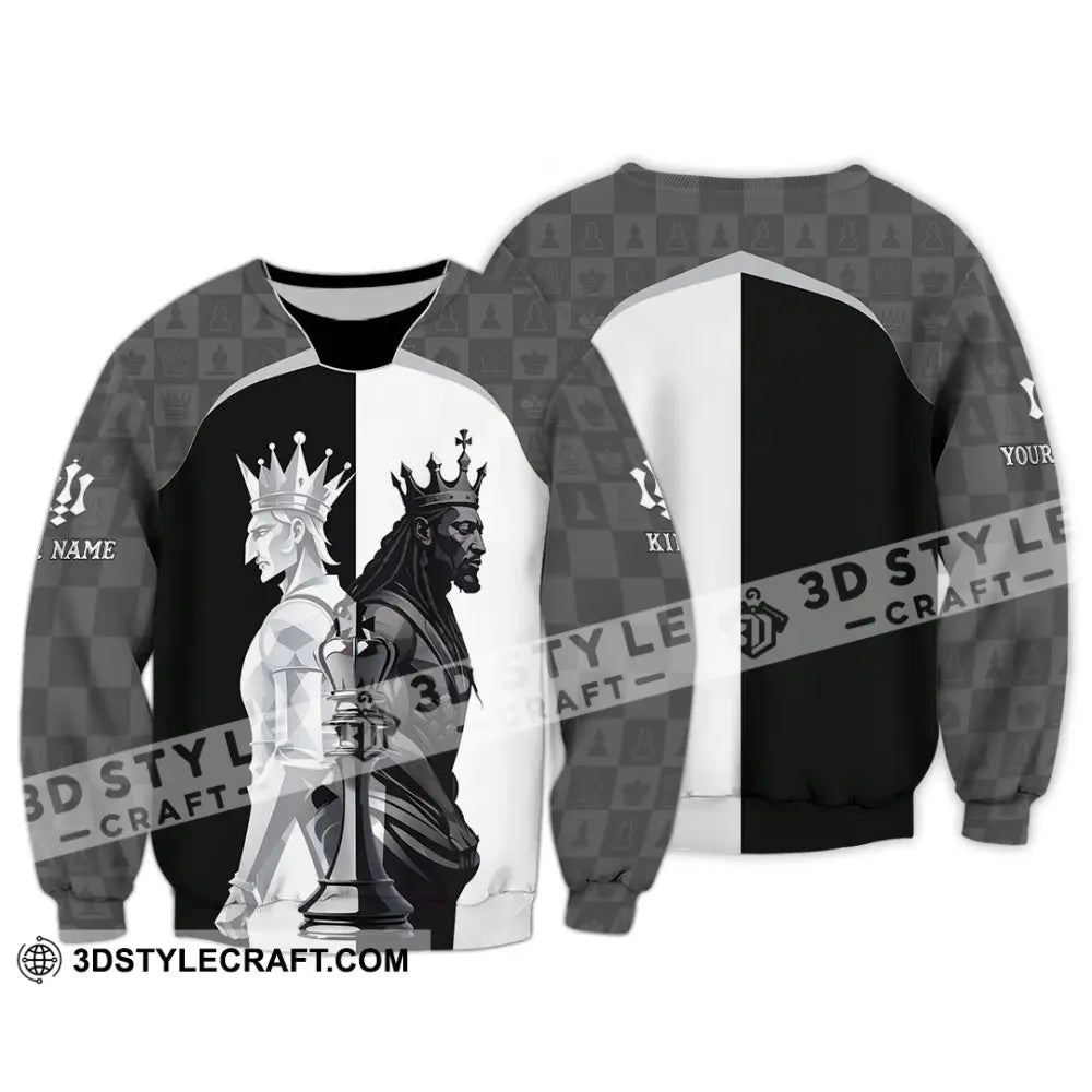 Men Shirt - Custom King Of Chess Shirt Long Sleeve / S T-shirt