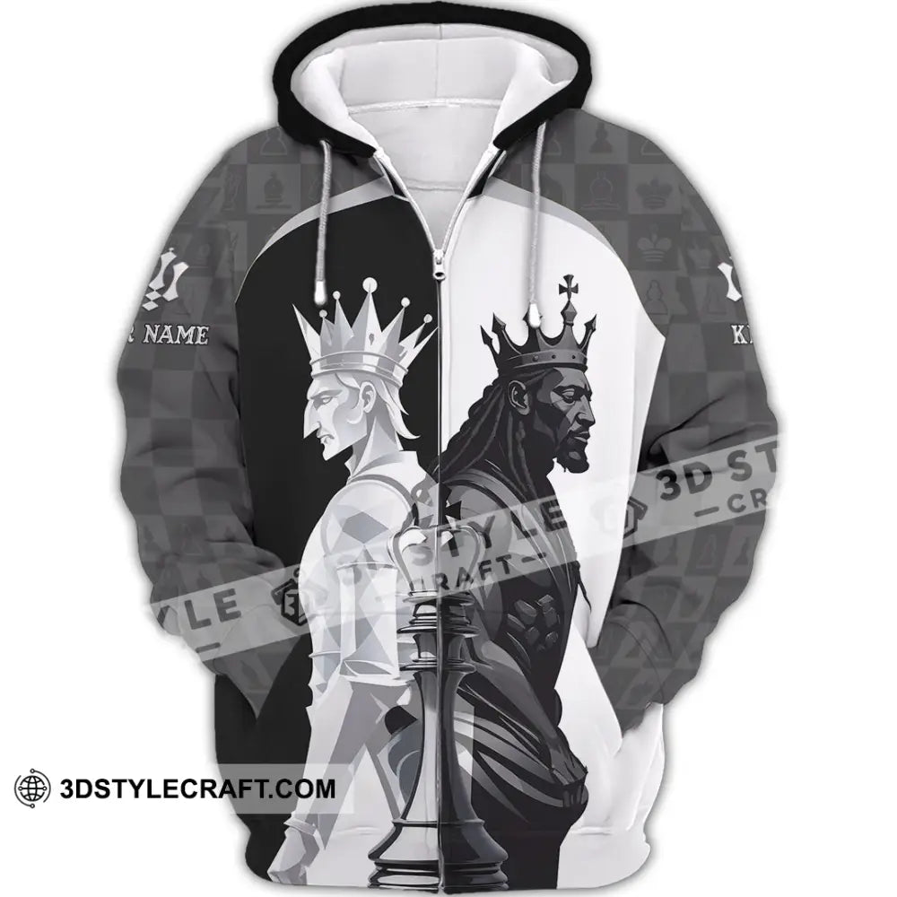 Men Shirt - Custom King Of Chess Shirt Zipper Hoodie / S T-shirt