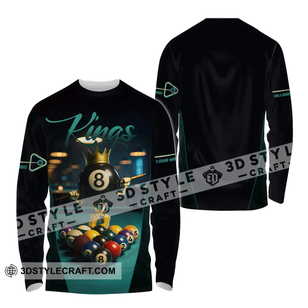 Men Shirt - Custom Kings Of Billiards Shirt Long Sleeve Shirt / S T-shirt