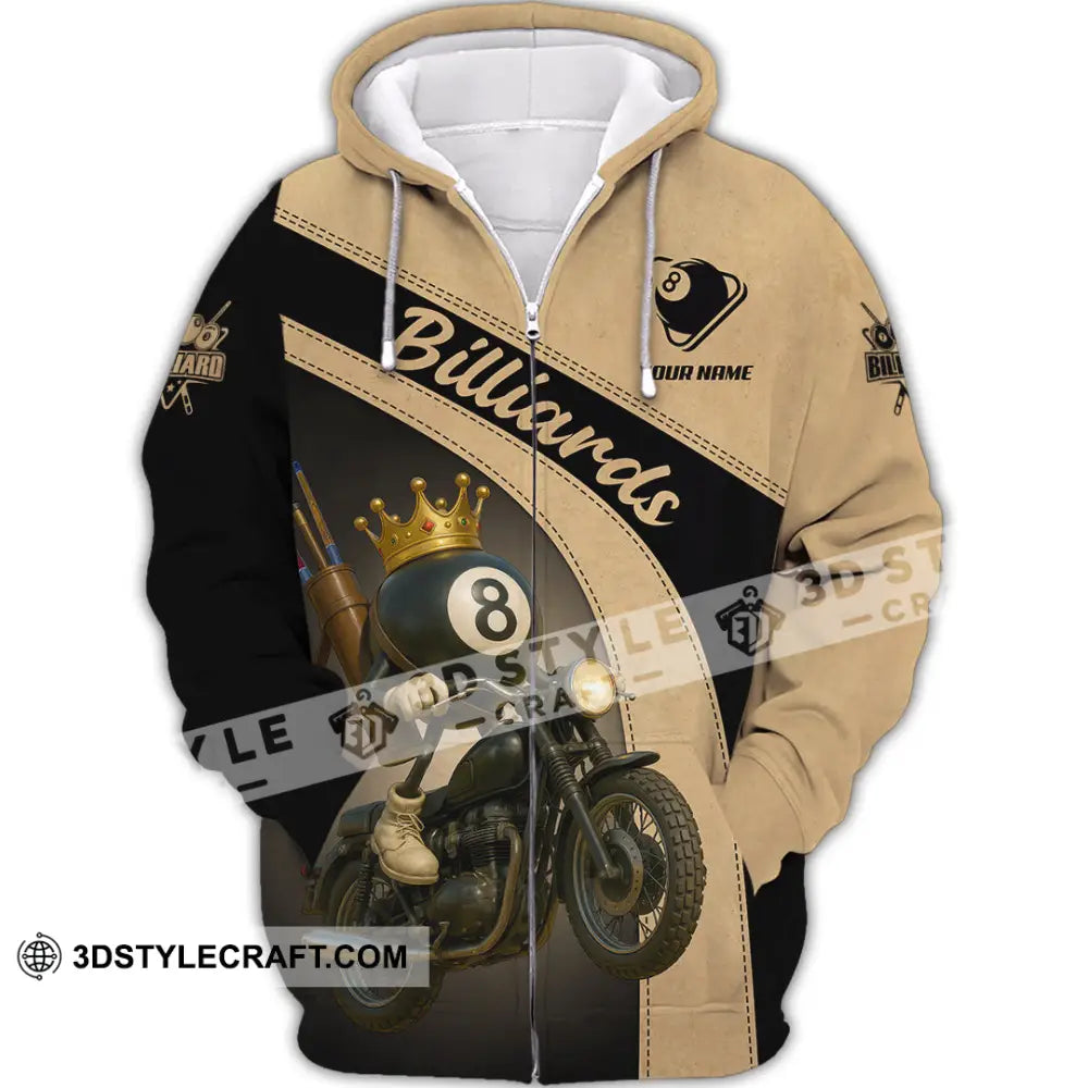 Men Shirt - Custom Kings Of Billiards Shirt Zipper Hoodie / S T-shirt