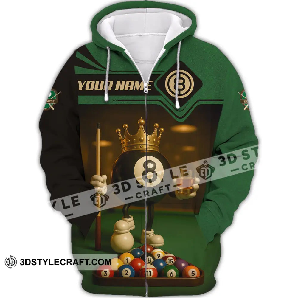 Men Shirt - Custom Kings Of Billiards Shirt Zipper Hoodie / S T-shirt
