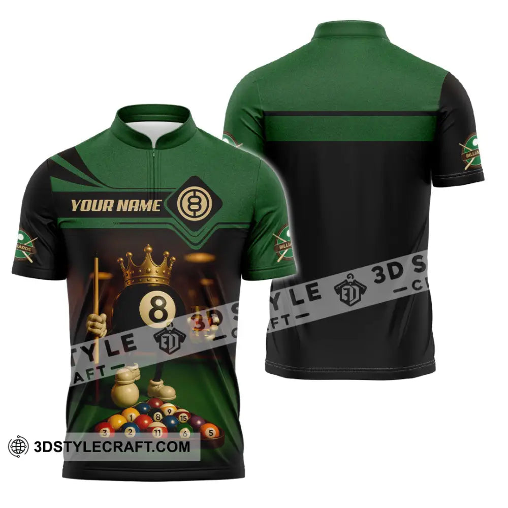 Men Shirt - Custom Kings Of Billiards Shirt Zipper Polo Shirt / S T-shirt