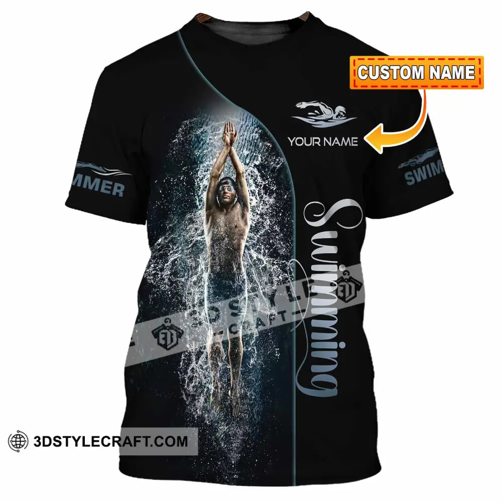 Men Shirt - Custom Swimming Swim Lover Shirt T-shirt