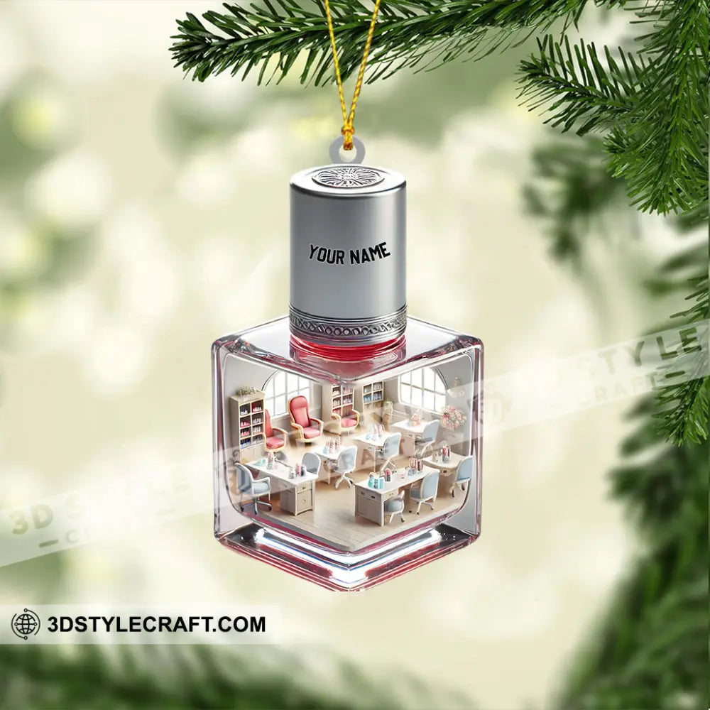 Merry Christmas Nails Home Decor Ornament Personalized