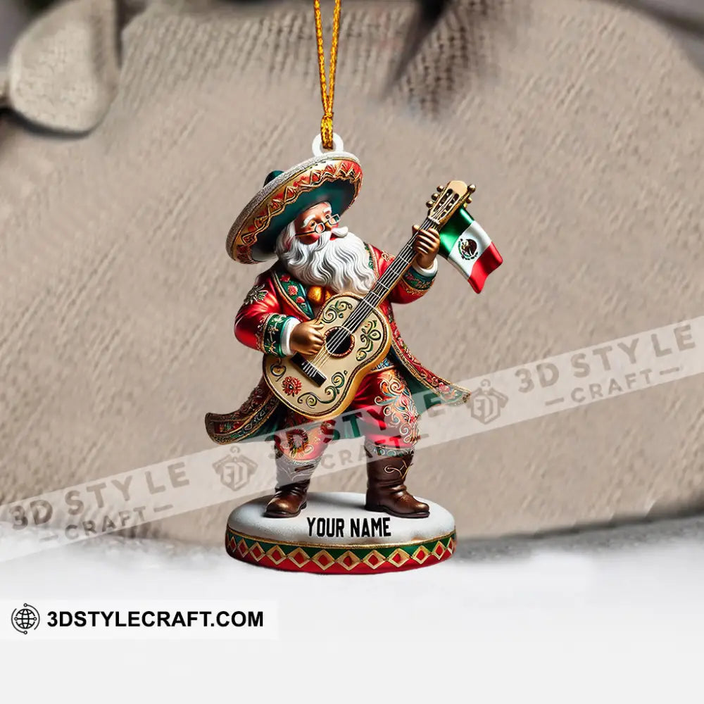 Merry Christmas Santa Mexican Home Decor Ornament Personalized